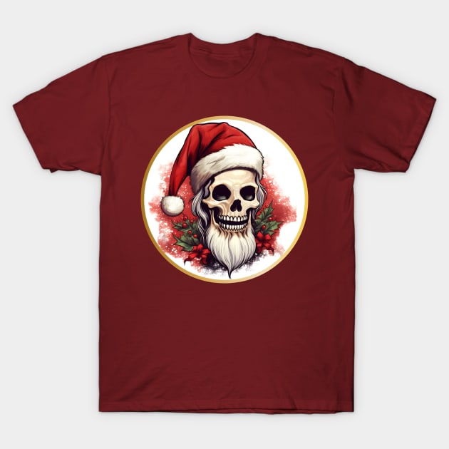 Skelly Santa T-Shirt by Kary Pearson